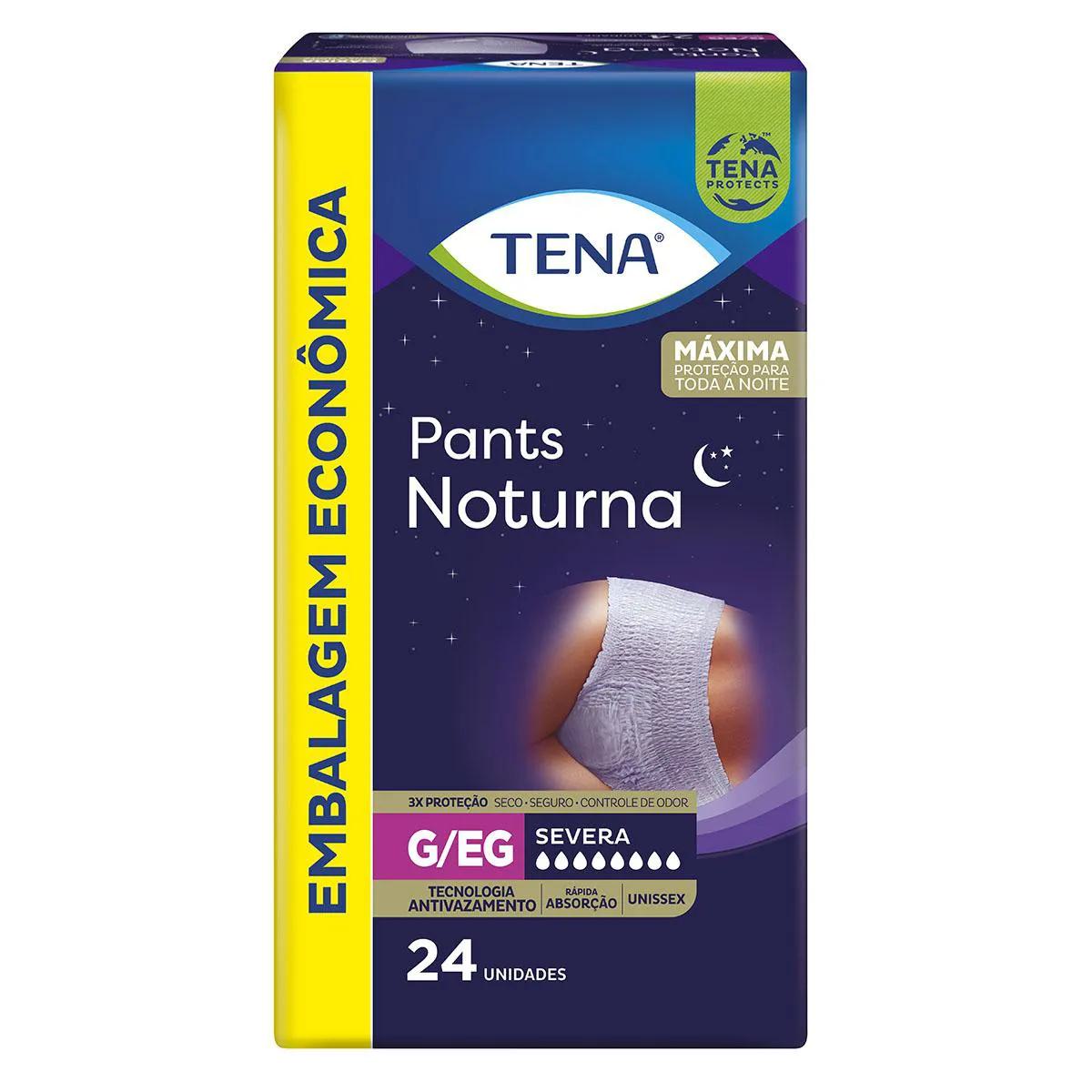 Roupa Íntima Descartável Tena Pants Noturna G/EG 24 Unidades - Imagem 1
