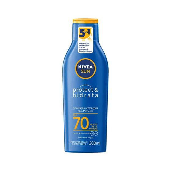 Protetor Solar FPS70 Nivea Sun Protect & Hidrata 200mL - Imagem 1