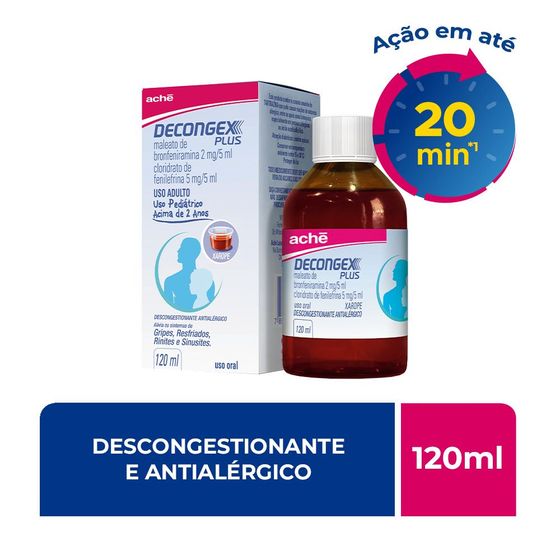 Decongex Plus 0.4 + 1mg/ml Xarope - Frasco com 120mL - Imagem 2