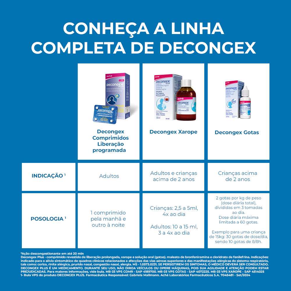 Decongex Plus 12mg + 15mg Comprimido Revestido de Liberação Prolongada - Blíster com 4 Comprimidos - Preview 4