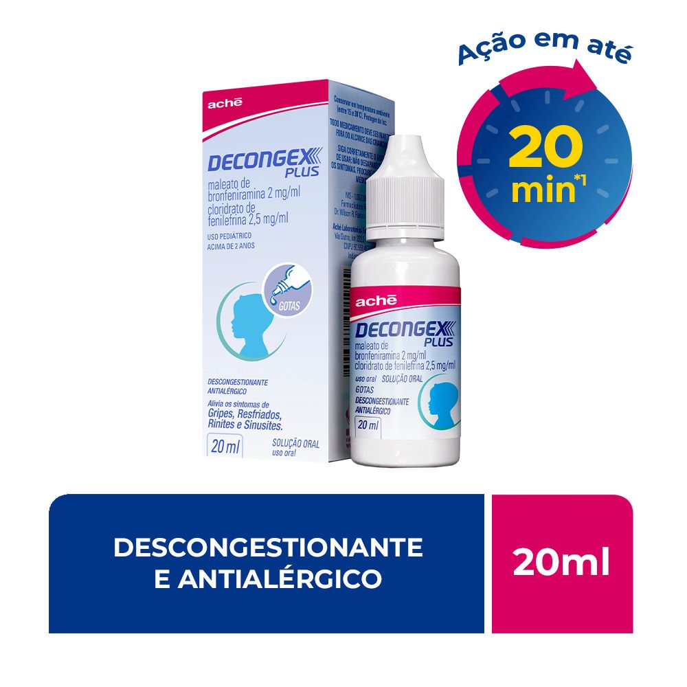 Decongex Plus 2 + 2.5mg/ml Solução Oral (Gotas) - Frasco com 20mL - Imagem 2