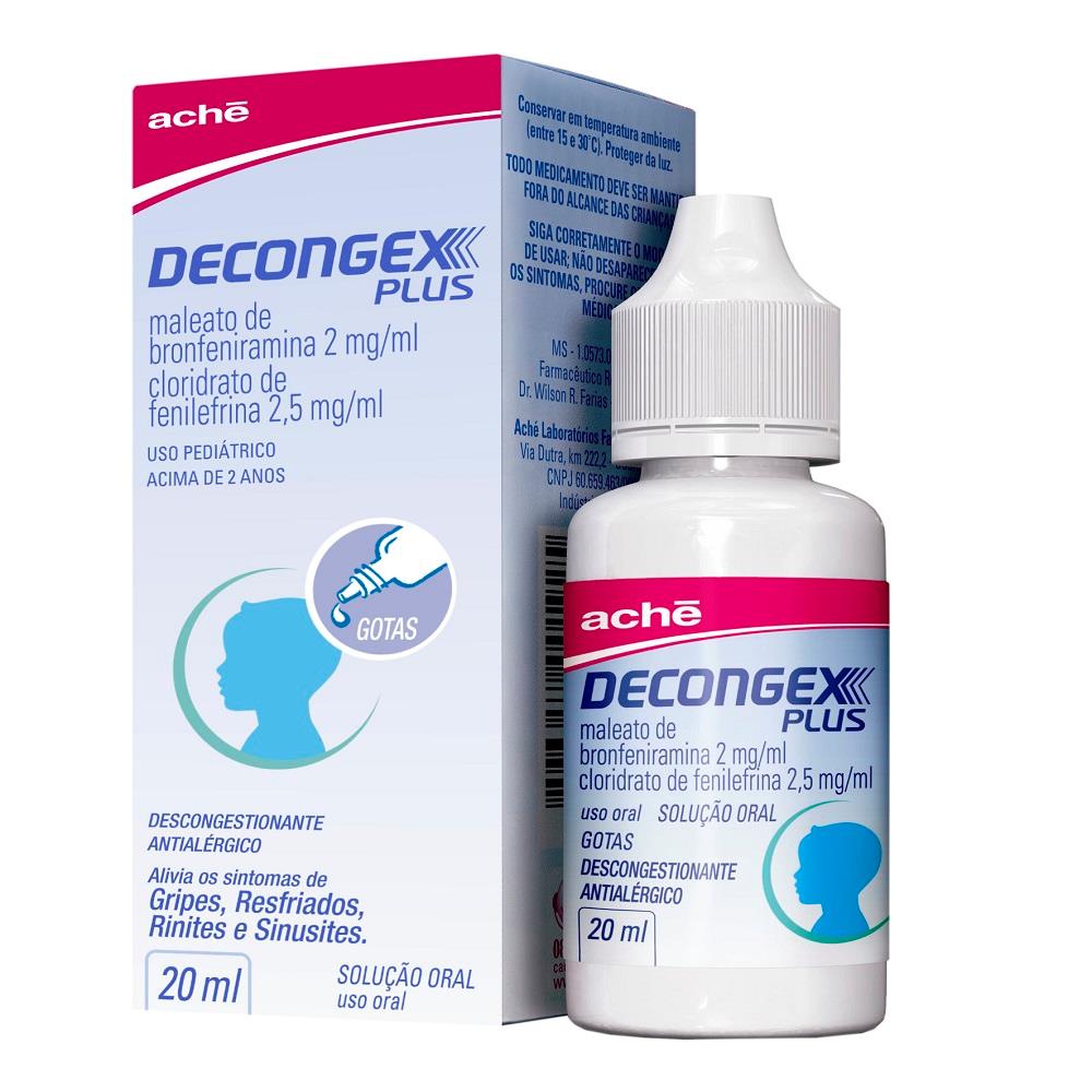Decongex Plus 2 + 2.5mg/ml Solução Oral (Gotas) - Frasco com 20mL - Preview 1