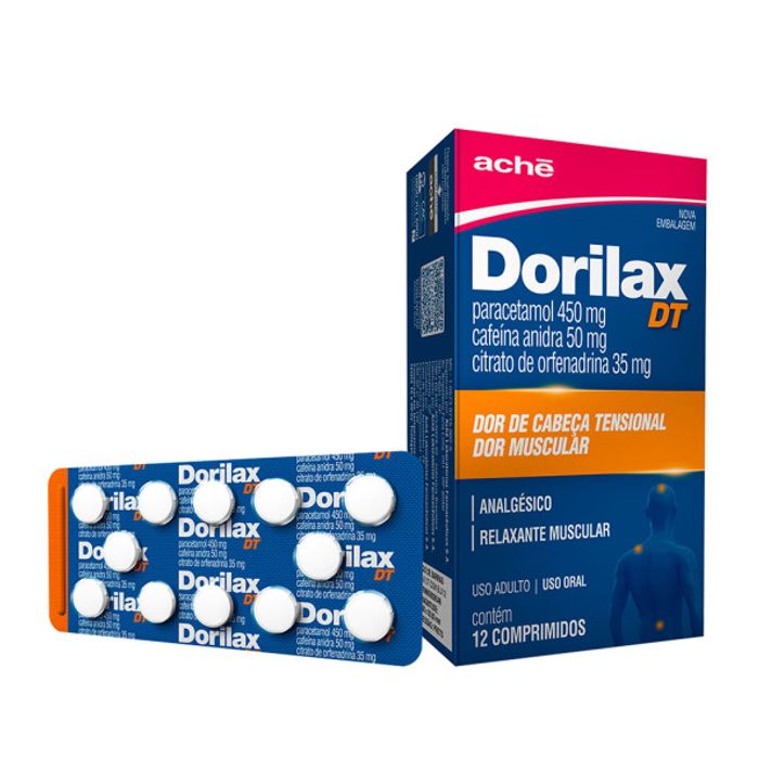 Dorilax DT 450MG + 50MG + 35MG Comprimido - Caixa com 12 Comprimidos - Imagem 1