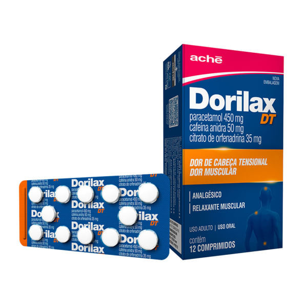 Dorilax DT 450MG + 50MG + 35MG Comprimido - Caixa com 12 Comprimidos - Imagem 1