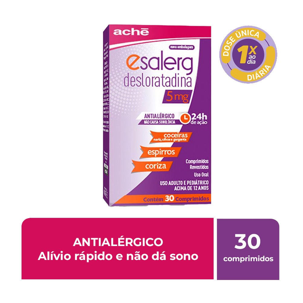 Esalerg 5MG Comprimido revestido - Caixa com 30 Comprimidos - Preview 2