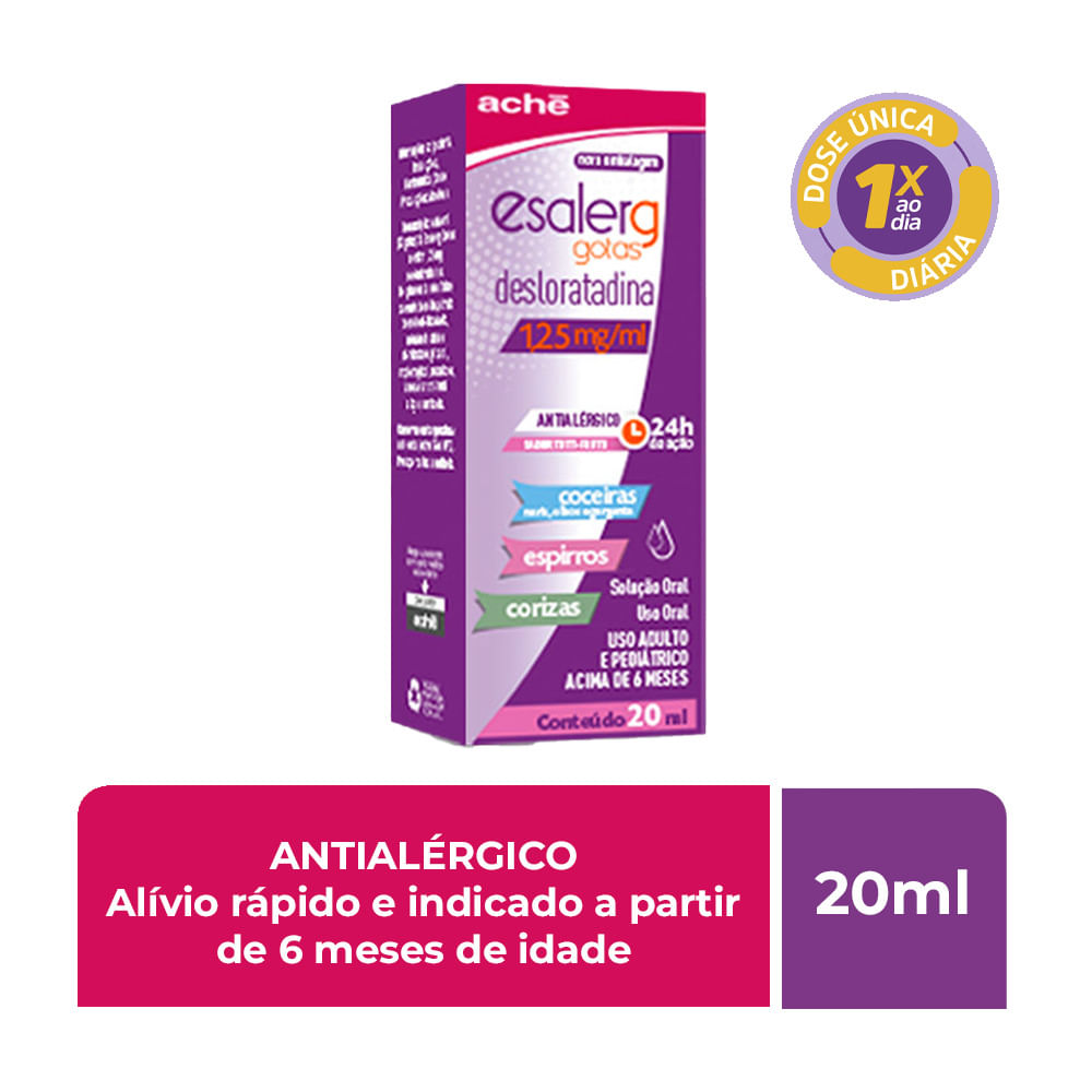 Esalerg Gotas 1.25MG/ML Solução oral (gotas) - Frasco com 20 mL - Imagem 2