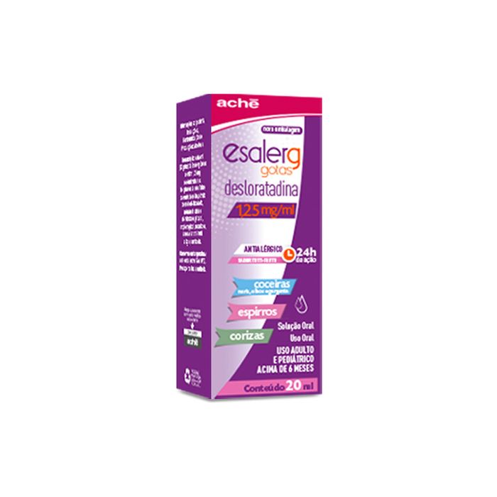 Esalerg Gotas 1.25MG/ML Solução oral (gotas) - Frasco com 20 mL - Imagem 1