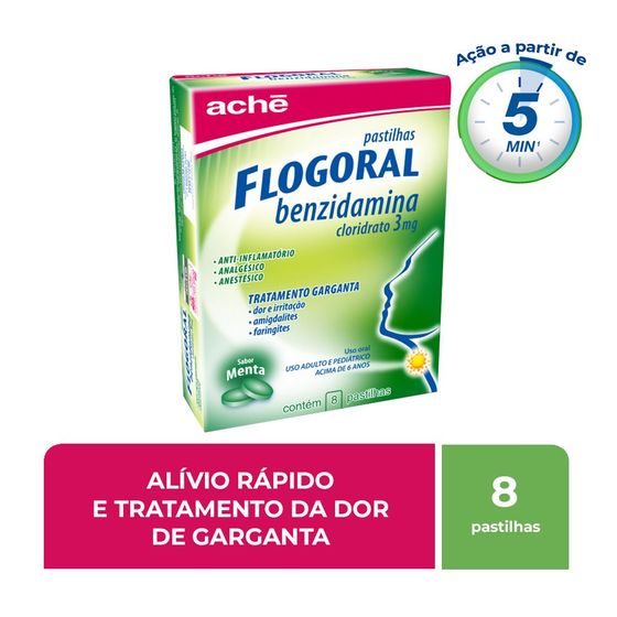 Flogoral 3mg Pastilha - Caixa com 8 Pastilhas - Imagem 2