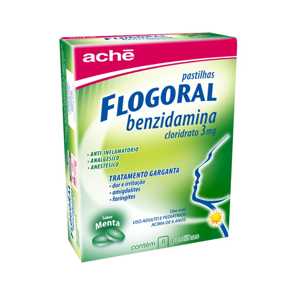 Flogoral 3mg Pastilha - Caixa com 8 Pastilhas - Imagem 1