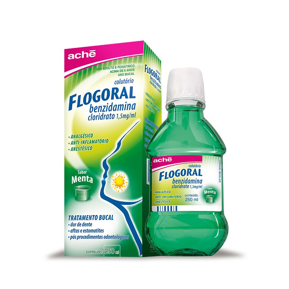 Flogoral 1.5MG/ML Solução Oral (Spray) Sabor Menta - Frasco com 250mL - Imagem 1