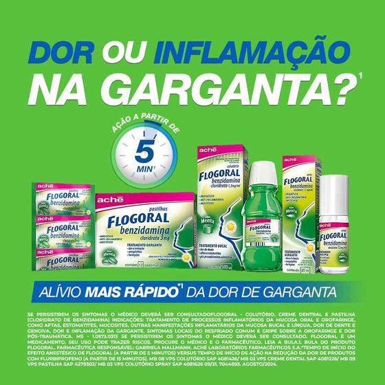 Flogoral 3mg Pastilha Sabor Laranja - Caixa com 12 Pastilhas - Imagem 3