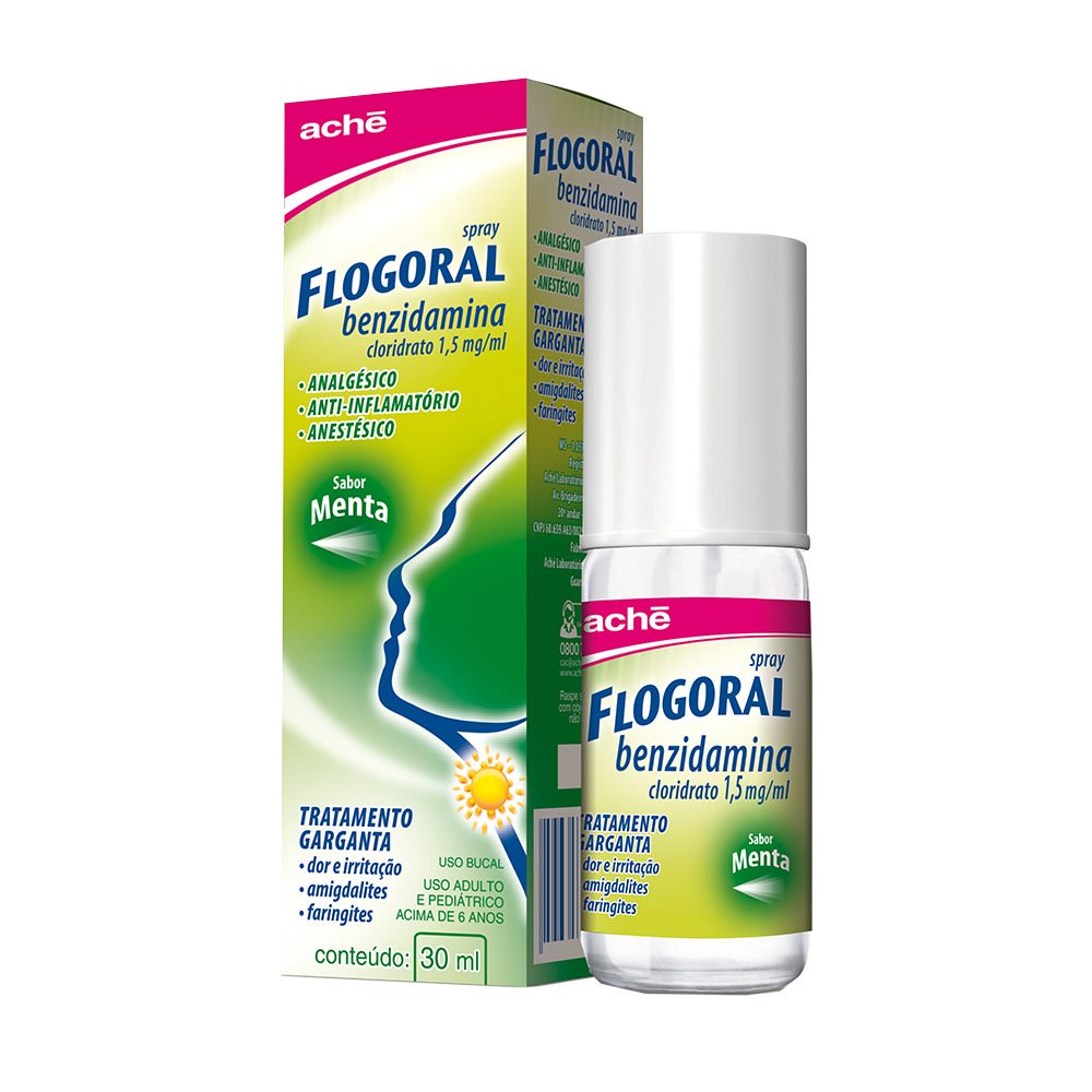 Flogoral 1.5mg/mL Sabor Menta - Frasco-Spray com 30mL - Imagem 1