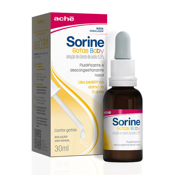 Sorine Baby Gotas 0.9mg/mL Solução Nasal Frasco com 30mL - Imagem 1