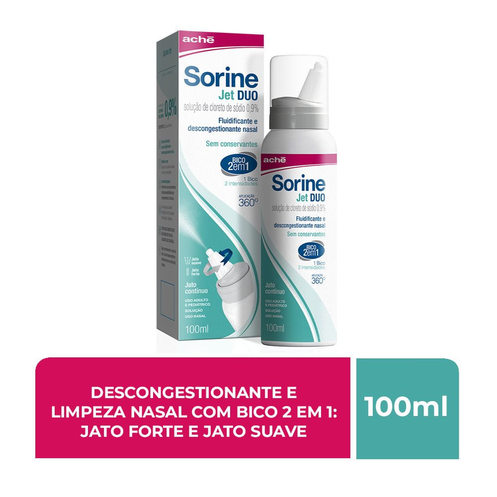 Sorine Jet Duo 0.9% Frasco Spray de 100mL - Imagem 2