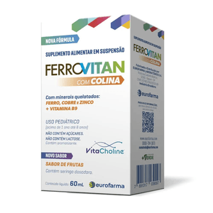 Ferrovitan Colina Suspensão Oral Sabor Frutas 60mL