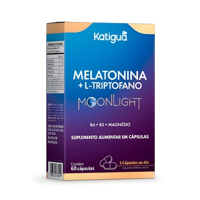 Melatonina + L-Triptofano Moonlight - Caixa com 60 Cápsulas - Imagem 1