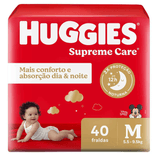 Fralda Huggies Supreme Care Baby Tamanho M 40 Unidades