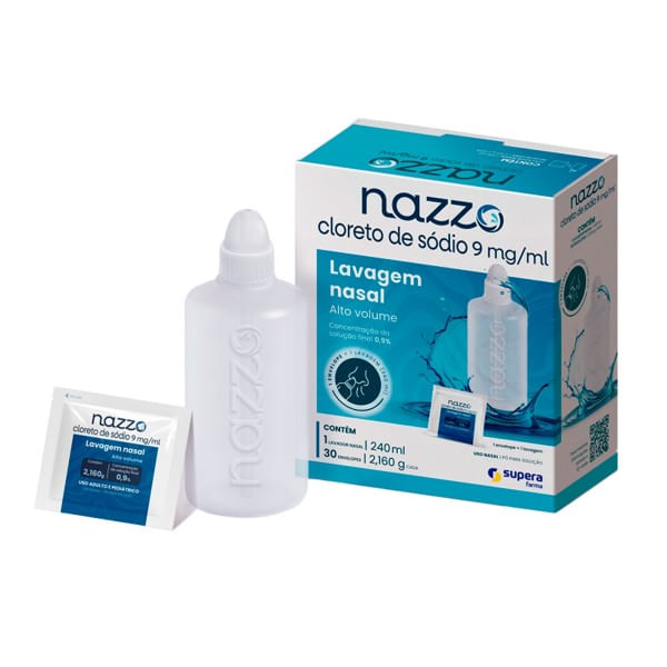 Nazzo Alto Volume 0,9% Frasco com 240mL + 30 Sachês de 1,08g - Imagem 1