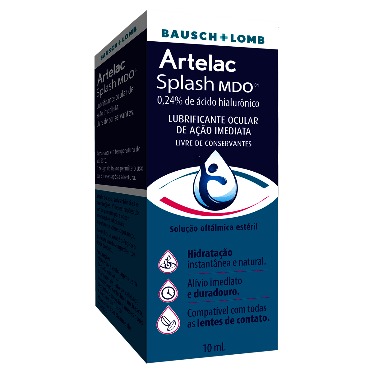 Lubrificante Ocular Artelac Splash MDO 0,24% Colírio - Frasco com 10mL - Imagem 2