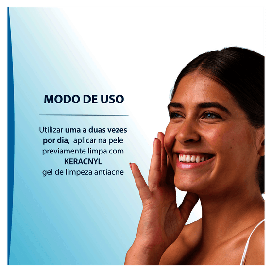 Creme Facial Keracnyl Glycolic+ Cuidado Reparador Pele com Tendência Acneica 30mL - Imagem 5