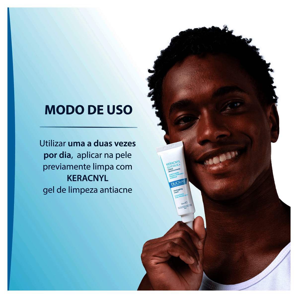 Creme Facial Keracnyl Glycolic+ Cuidado Reparador Pele com Tendência Acneica 30mL - Imagem 8