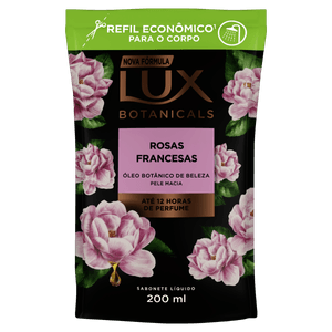 Sabonete Lux Botanicals Rosas Francesas Refil Liquido Com 200ml