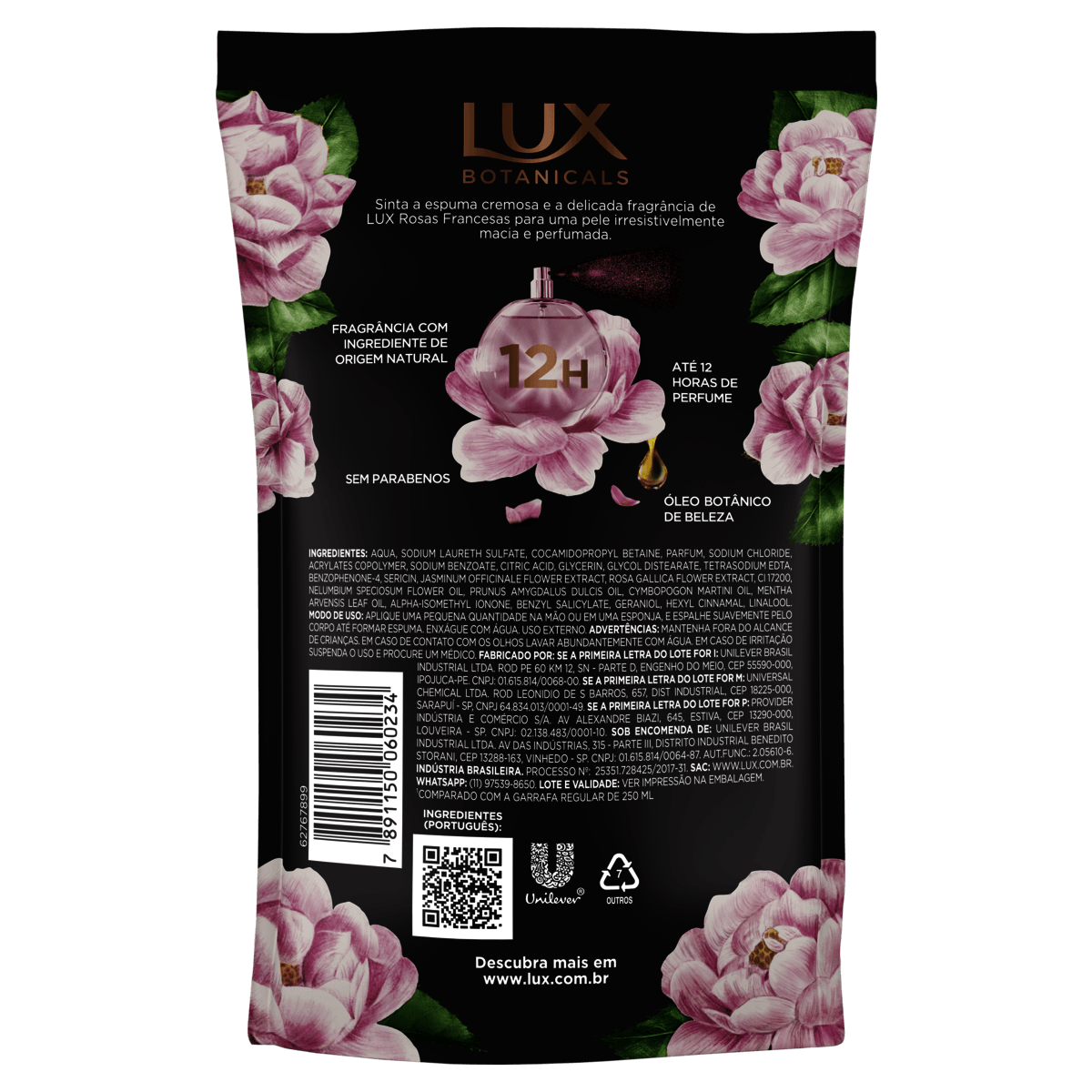 Sabonete Lux Botanicals Rosas Francesas Refil Liquido Com 200ml - Preview 2