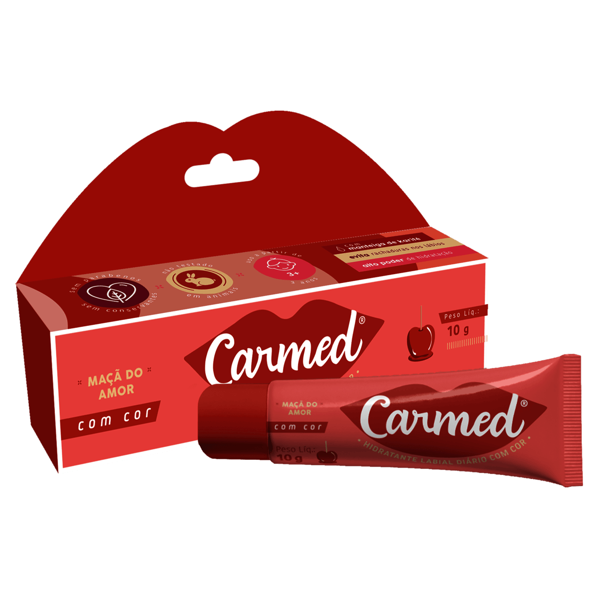Protetor Labial Carmed Incolor Maça do Amor 10g - Imagem 1