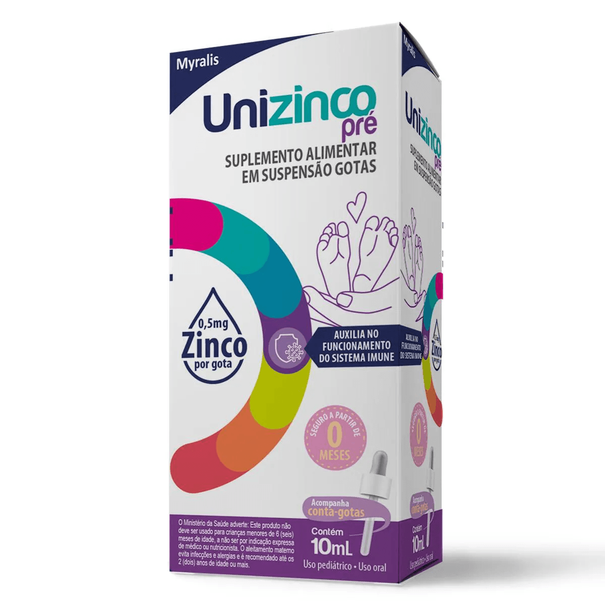 Unizinco Pré Zinco 0.5mg/Gota Suspensão em Gotas 10mL - Imagem 1