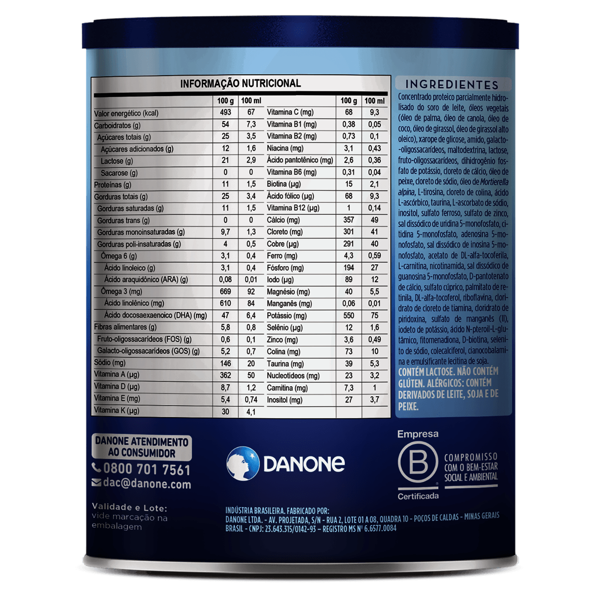 Fórmula Infantil para Lactentes Aptamil Sensitive Active Lata 800g - Preview 3