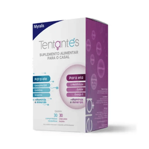Tentantes Suplemento Alimentar para Casais 30 Comprimidos Revestidos + 30 Cápsulas Moles
