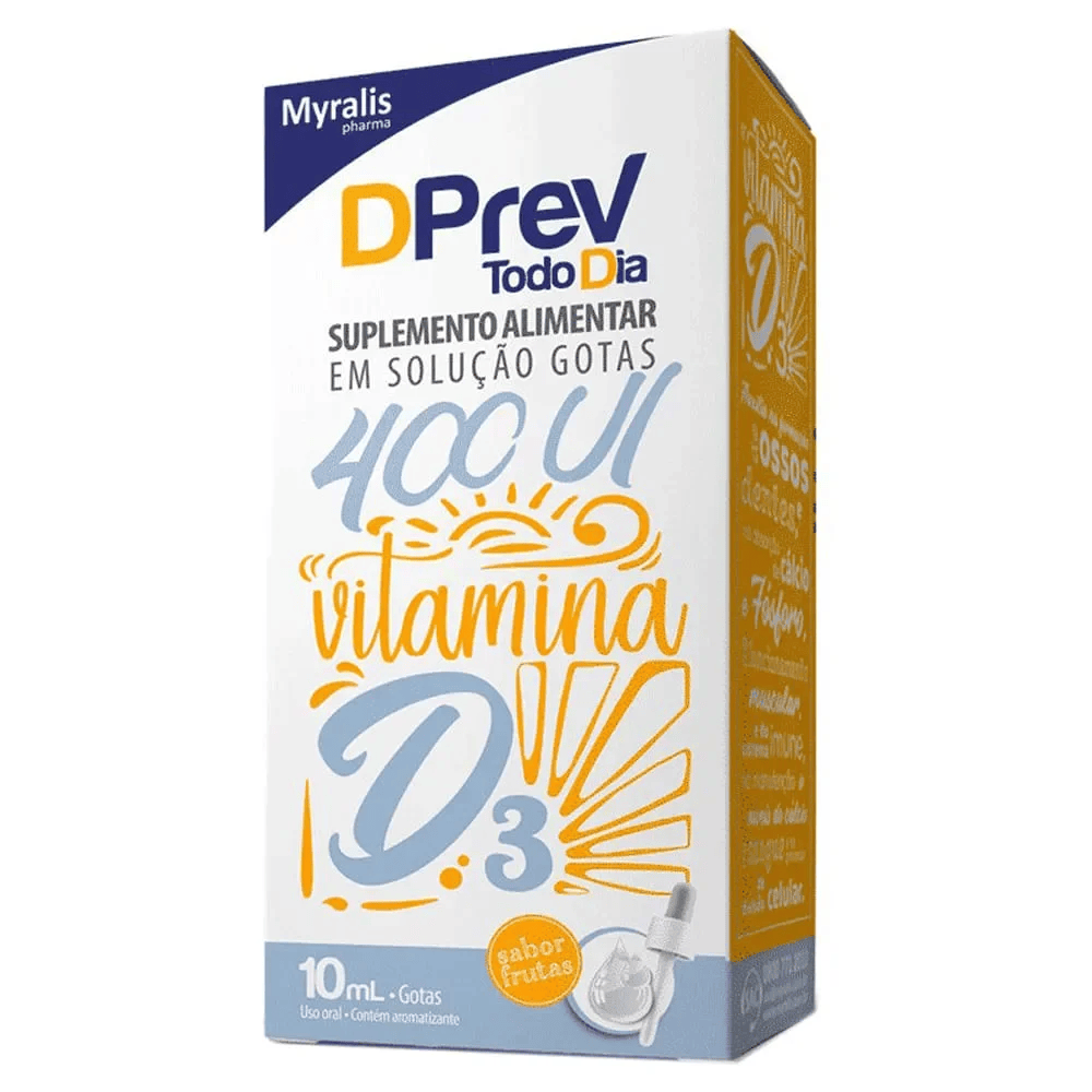 Dprev Todo Dia Vitamina D3 400UI Solução Gotas 10mL - Imagem 1
