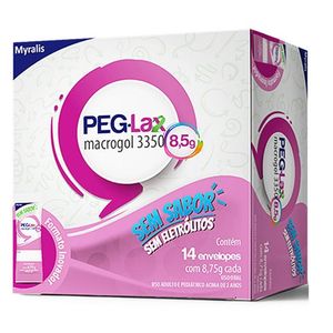 Peg-Lax 8,5g Em Pó Sem Sabor Com 14 Envelopes