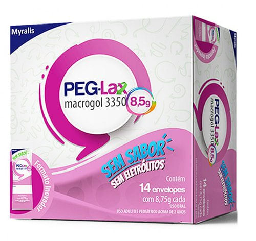 Peg-Lax 8,5g Em Pó Sem Sabor Com 14 Envelopes - Imagem 1