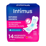 Absorvente Intimus Dia e Noite extra suave, com abas, 14 unidades