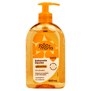 Sabonete Líquido de Glicerina João e Maria Frasco Pump 400mL