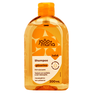 Shampoo Bebê de Glicerina João e Maria Frasco 200mL