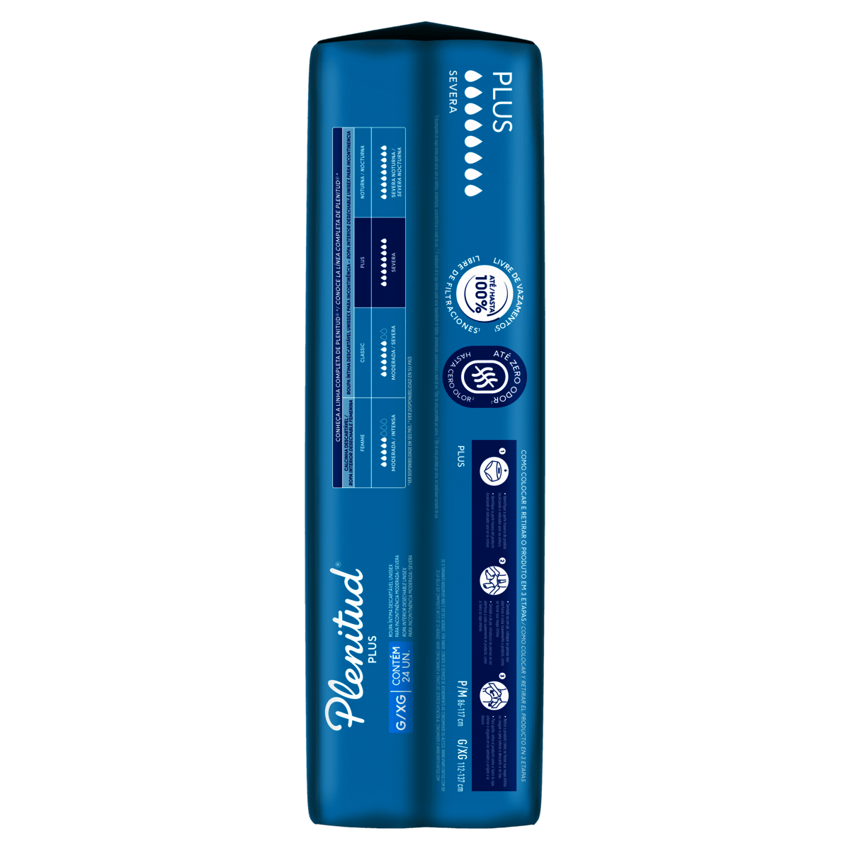 Roupa Íntima Descartável Plenitud Protect Plus G/Xg Pacote Leve 24 Pague 22 Unidades - Imagem 3