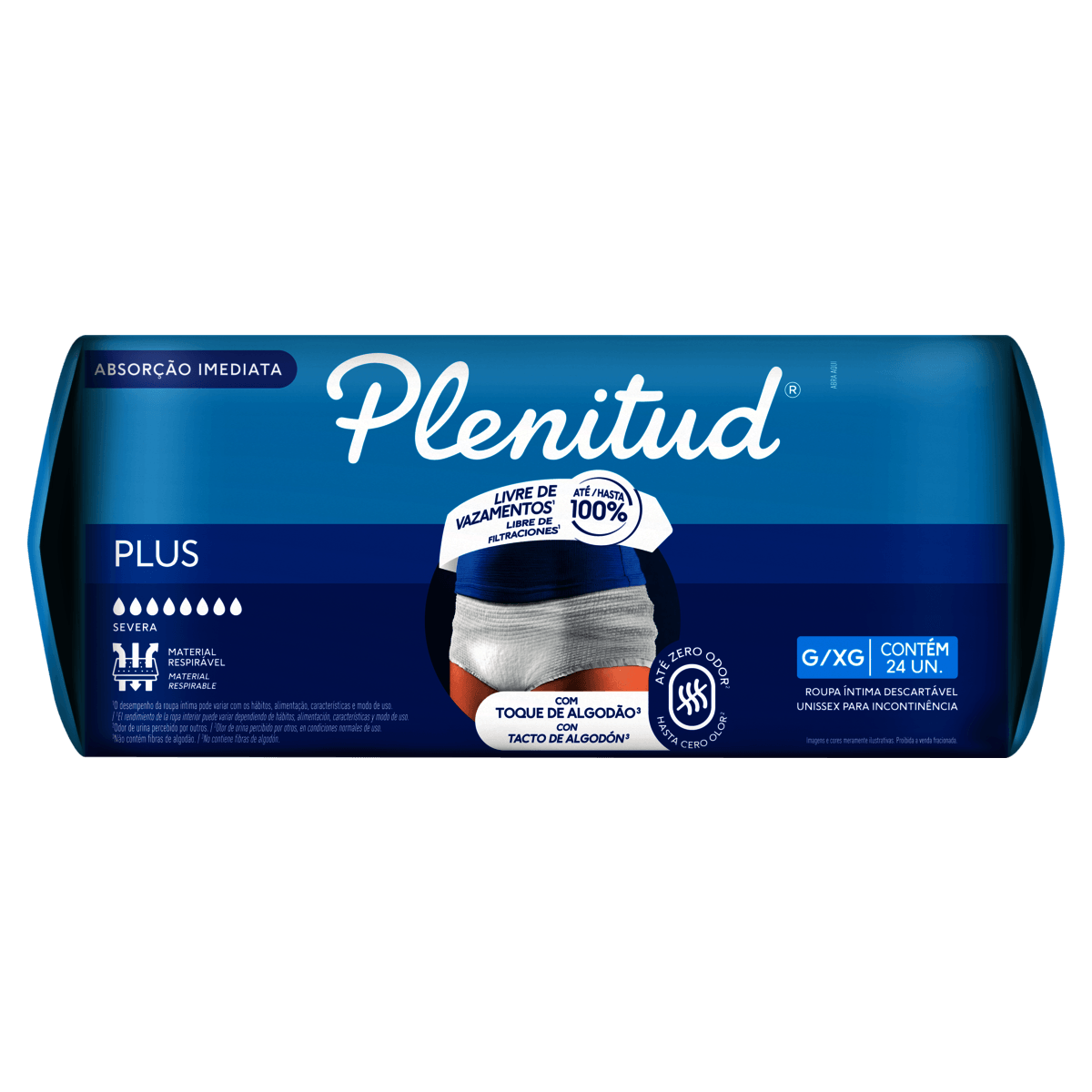 Roupa Íntima Descartável Plenitud Protect Plus G/Xg Pacote Leve 24 Pague 22 Unidades - Preview 4