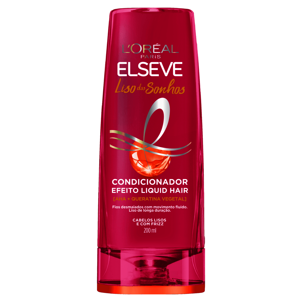 Condicionador L'oréal Paris Elseve Liso dos Sonhos Efeito Liquid Hair Frasco 200ml - Imagem 1