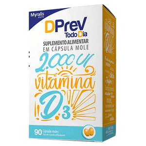 Vitamina D3 Dprev Todo Dia 2000UI 90 Cápsulas Moles