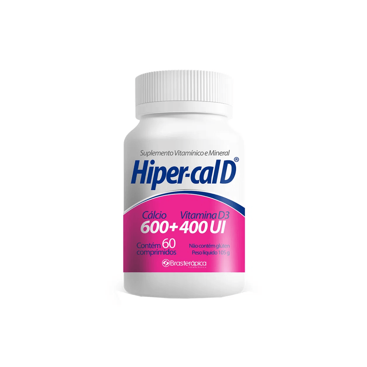 Hiper-Cal D 600mg + 400UI - Caixa com 60 Comprimidos - Imagem 1