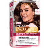 Tinta para Cabelo Permanente Imédia Excellence Creme 5 Castanho Claro