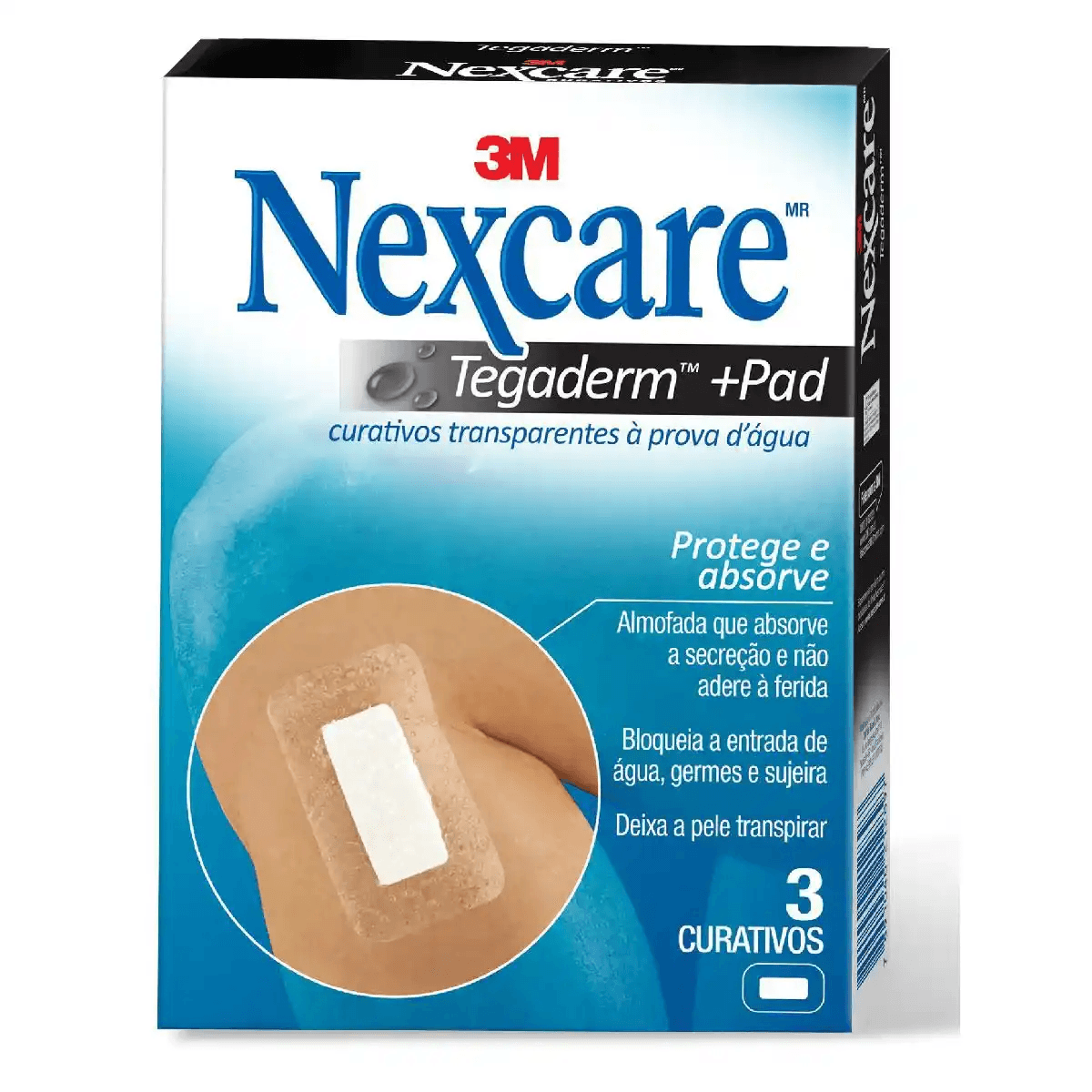 Curativo Nexcare Tegaderm à Prova D'Água 3 Unidades - Imagem 1