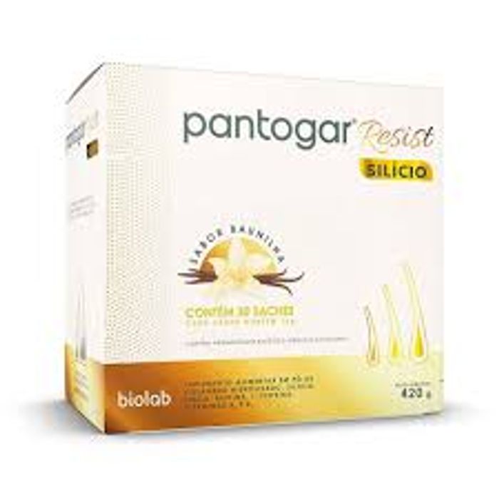 Pantogar Resist Silício Sabor Baunilha 30 Sachês com 14g - Imagem 1