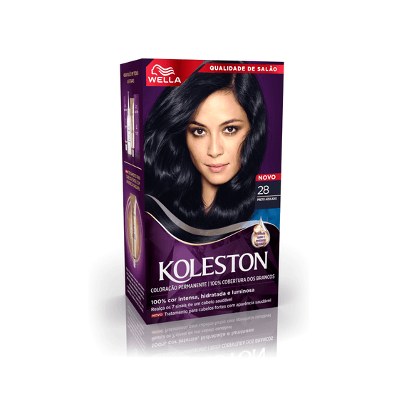 Tinta de Cabelo Preto Azulado 28 Koleston - Imagem 1