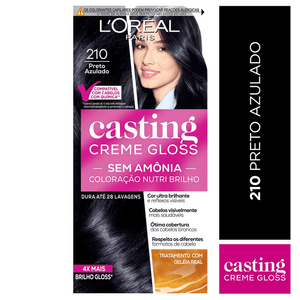 Tintura para Cabelo Casting Creme Gloss Preto Azulado 210 L'oréal Paris
