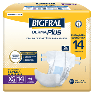 Fralda Geriátrica Derma Plus Bigfral XG 14 Unidades