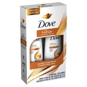 Kit Dove Nutrição Shampoo 350mL + Condicionador 175mL