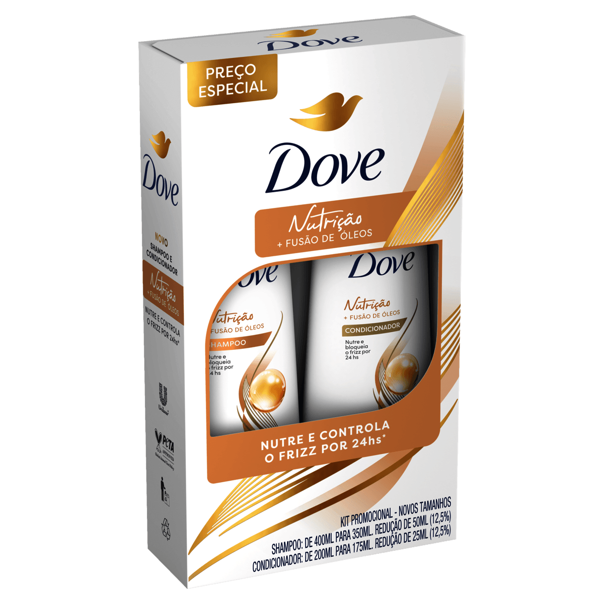 Kit Dove Nutrição Shampoo 350mL + Condicionador 175mL - Imagem 1